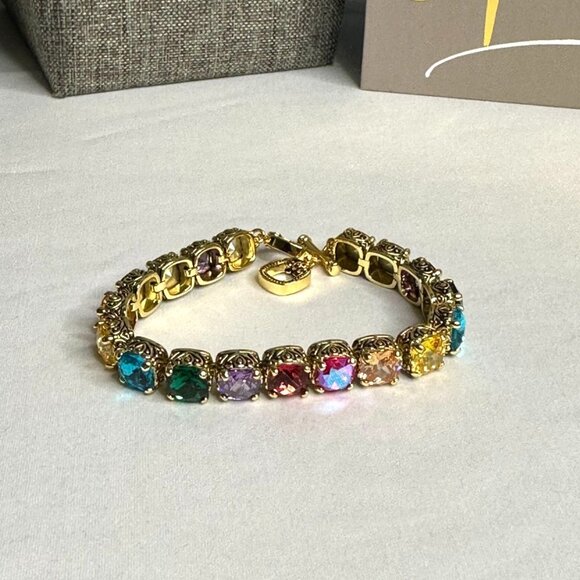 Park Lane Jewelry Light Show Baby Signature Bracelet Rainbow Crystal Gold-Tone - Picture 9 of 15